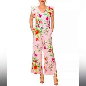 NWT! Rachel Roy Ruffle sleeves cropped jumpsuit